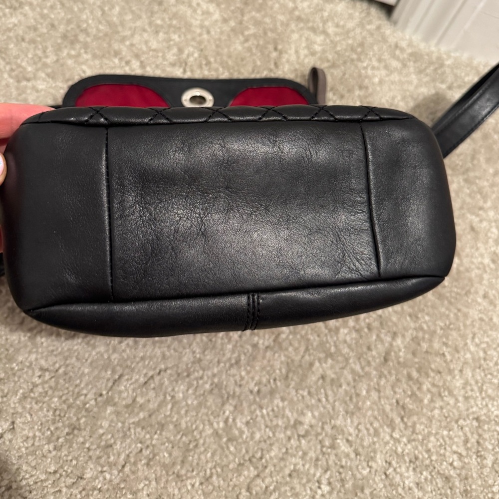 Coach Burgundy and Black Quilted Crossbody Bag - Picture 4 of 4